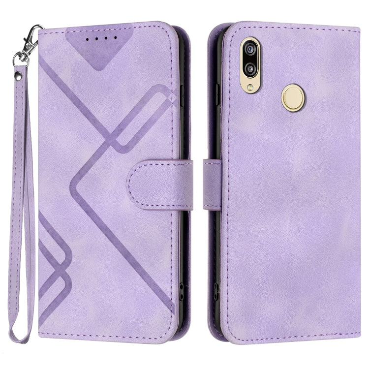 Custodia per cellulare in pelle con motivo a linea, For Huawei P20 Pro, For Huawei P20 lite, For Huawei P smart 2018/Enjoy 7S, For Huawei Mate 10 Lite/Maimang 6