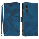 Custodia per cellulare in pelle con motivo a linea, For Huawei P20 Pro, For Huawei P20 lite, For Huawei P smart 2018/Enjoy 7S, For Huawei Mate 10 Lite/Maimang 6