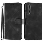 Custodia per cellulare in pelle con motivo a linea, For Huawei P20 Pro, For Huawei P20 lite, For Huawei P smart 2018/Enjoy 7S, For Huawei Mate 10 Lite/Maimang 6