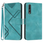 Custodia per cellulare in pelle con motivo a linea, For Huawei P20 Pro, For Huawei P20 lite, For Huawei P smart 2018/Enjoy 7S, For Huawei Mate 10 Lite/Maimang 6