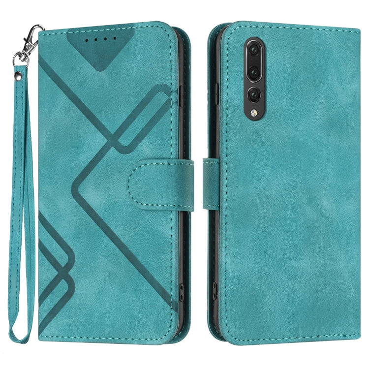 Custodia per cellulare in pelle con motivo a linea, For Huawei P20 Pro, For Huawei P20 lite, For Huawei P smart 2018/Enjoy 7S, For Huawei Mate 10 Lite/Maimang 6