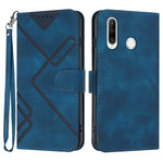 Custodia per cellulare in pelle con motivo a linea, For Huawei nova 8 SE, For Huawei Y5 2019, For Huawei Y6 2019, For Huawei P30 lite/nova 4e