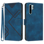 Custodia per cellulare in pelle con motivo a linea, For Huawei P30 Pro, For Huawei P smart 2019/nova lite 3, For Huawei Mate 20 Pro, For Huawei Mate 20 lite/Maimang 7