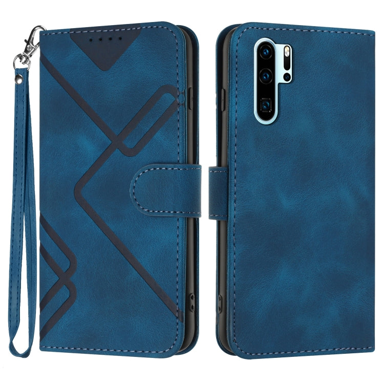 Custodia per cellulare in pelle con motivo a linea, For Huawei P30 Pro, For Huawei P smart 2019/nova lite 3, For Huawei Mate 20 Pro, For Huawei Mate 20 lite/Maimang 7