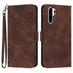 Custodia per cellulare in pelle con motivo a linea, For Huawei P30 Pro, For Huawei P smart 2019/nova lite 3, For Huawei Mate 20 Pro, For Huawei Mate 20 lite/Maimang 7