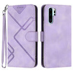 Custodia per cellulare in pelle con motivo a linea, For Huawei P30 Pro, For Huawei P smart 2019/nova lite 3, For Huawei Mate 20 Pro, For Huawei Mate 20 lite/Maimang 7