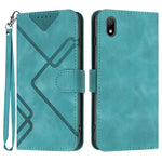 Custodia per cellulare in pelle con motivo a linea, For Huawei nova 8 SE, For Huawei Y5 2019, For Huawei Y6 2019, For Huawei P30 lite/nova 4e
