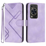 Custodia per cellulare in pelle con motivo a linea, For Huawei Enjoy 70, For Huawei P60 / P60 Pro, For Huawei Enjoy 50 Pro / nova Y90, For Huawei Enjoy 50 / nova Y70