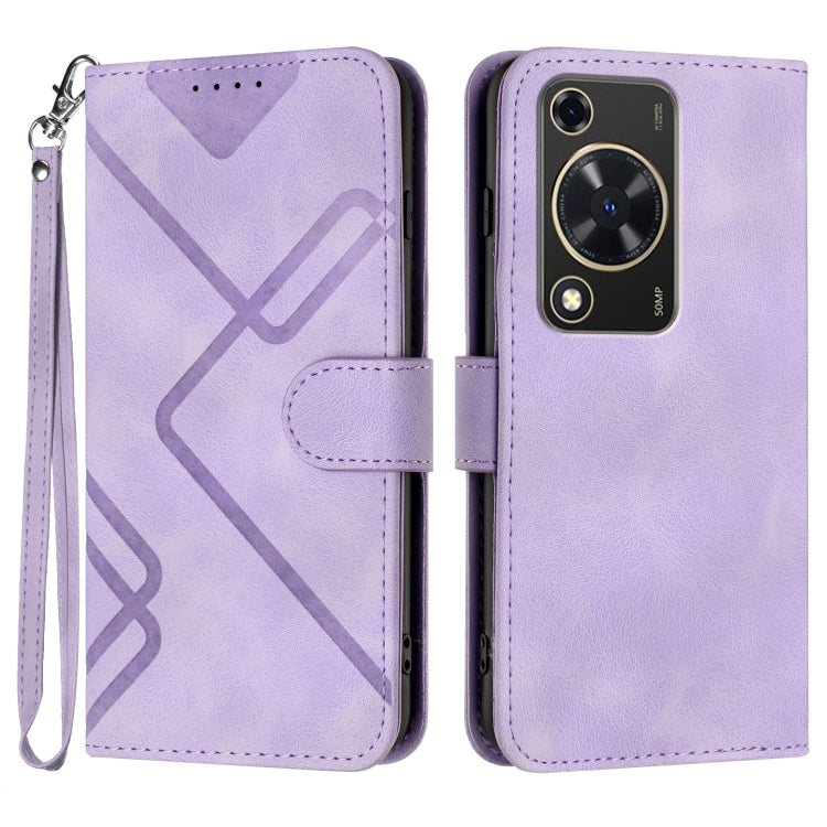 Custodia per cellulare in pelle con motivo a linea, For Huawei Enjoy 70, For Huawei P60 / P60 Pro, For Huawei Enjoy 50 Pro / nova Y90, For Huawei Enjoy 50 / nova Y70