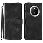 Custodia per cellulare in pelle con motivo a linea, For Huawei Enjoy 80 Plus, For Huawei Pura 80 5G, For Huawei Mate 70 Pro / Mate 70 Pro+, For Huawei Mate 70