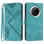 Custodia per cellulare in pelle con motivo a linea, For Huawei Enjoy 80 Plus, For Huawei Pura 80 5G, For Huawei Mate 70 Pro / Mate 70 Pro+, For Huawei Mate 70