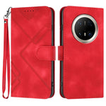 Custodia per cellulare in pelle con motivo a linea, For Huawei Enjoy 80 Plus, For Huawei Pura 80 5G, For Huawei Mate 70 Pro / Mate 70 Pro+, For Huawei Mate 70