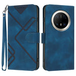 Custodia per cellulare in pelle con motivo a linea, For Huawei Enjoy 80 Plus, For Huawei Pura 80 5G, For Huawei Mate 70 Pro / Mate 70 Pro+, For Huawei Mate 70