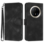 Custodia per cellulare in pelle con motivo a linea, For Huawei Enjoy 80 Plus, For Huawei Pura 80 5G, For Huawei Mate 70 Pro / Mate 70 Pro+, For Huawei Mate 70