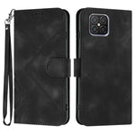 Custodia per cellulare in pelle con motivo a linea, For Huawei nova 8 SE, For Huawei Y5 2019, For Huawei Y6 2019, For Huawei P30 lite/nova 4e
