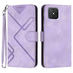 Custodia per cellulare in pelle con motivo a linea, For Huawei nova 8 SE, For Huawei Y5 2019, For Huawei Y6 2019, For Huawei P30 lite/nova 4e