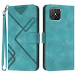 Custodia per cellulare in pelle con motivo a linea, For Huawei nova 8 SE, For Huawei Y5 2019, For Huawei Y6 2019, For Huawei P30 lite/nova 4e