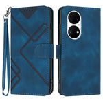 Custodia per cellulare in pelle con motivo a linea, For Huawei Enjoy 20e, For Huawei P50 Pro, For Huawei P50, For Huawei Enjoy 20 SE 4G