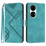 Custodia per cellulare in pelle con motivo a linea, For Huawei Enjoy 20e, For Huawei P50 Pro, For Huawei P50, For Huawei Enjoy 20 SE 4G