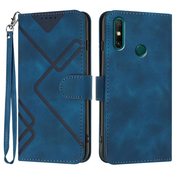 Custodia per cellulare in pelle con motivo a linea, For Huawei Enjoy 20e, For Huawei P50 Pro, For Huawei P50, For Huawei Enjoy 20 SE 4G