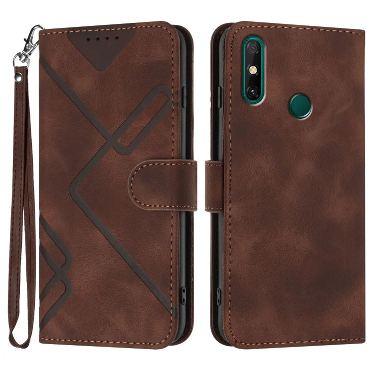 Custodia per cellulare in pelle con motivo a linea, For Huawei Enjoy 20e, For Huawei P50 Pro, For Huawei P50, For Huawei Enjoy 20 SE 4G