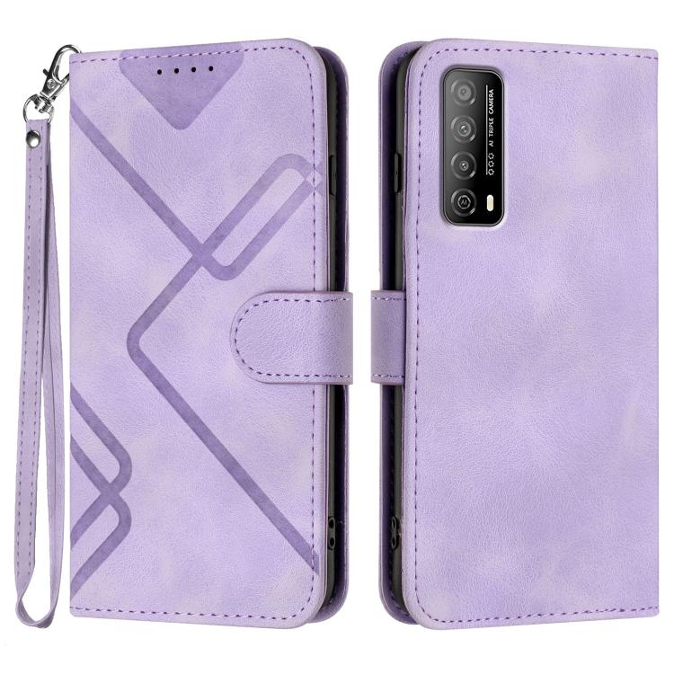 Custodia per cellulare in pelle con motivo a linea, For Huawei Enjoy 20e, For Huawei P50 Pro, For Huawei P50, For Huawei Enjoy 20 SE 4G
