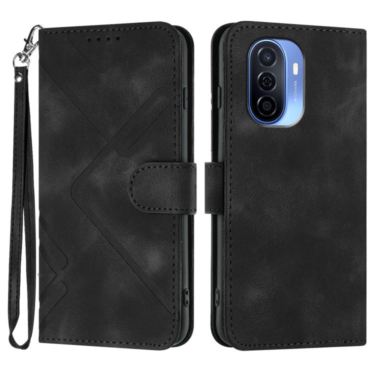Custodia per cellulare in pelle con motivo a linea, For Huawei Enjoy 70, For Huawei P60 / P60 Pro, For Huawei Enjoy 50 Pro / nova Y90, For Huawei Enjoy 50 / nova Y70
