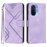 Custodia per cellulare in pelle con motivo a linea, For Huawei Enjoy 70, For Huawei P60 / P60 Pro, For Huawei Enjoy 50 Pro / nova Y90, For Huawei Enjoy 50 / nova Y70