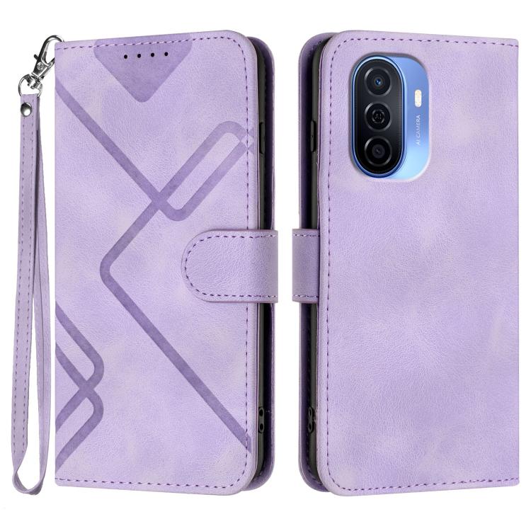 Custodia per cellulare in pelle con motivo a linea, For Huawei Enjoy 70, For Huawei P60 / P60 Pro, For Huawei Enjoy 50 Pro / nova Y90, For Huawei Enjoy 50 / nova Y70
