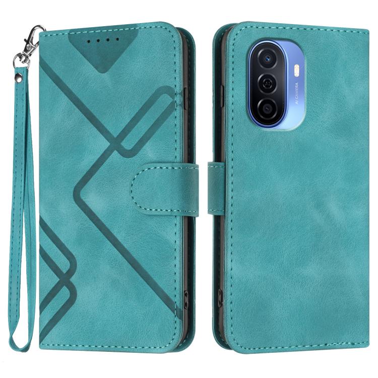 Custodia per cellulare in pelle con motivo a linea, For Huawei Enjoy 70, For Huawei P60 / P60 Pro, For Huawei Enjoy 50 Pro / nova Y90, For Huawei Enjoy 50 / nova Y70