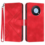 Custodia per cellulare in pelle con motivo a linea, For Huawei Enjoy 70, For Huawei P60 / P60 Pro, For Huawei Enjoy 50 Pro / nova Y90, For Huawei Enjoy 50 / nova Y70