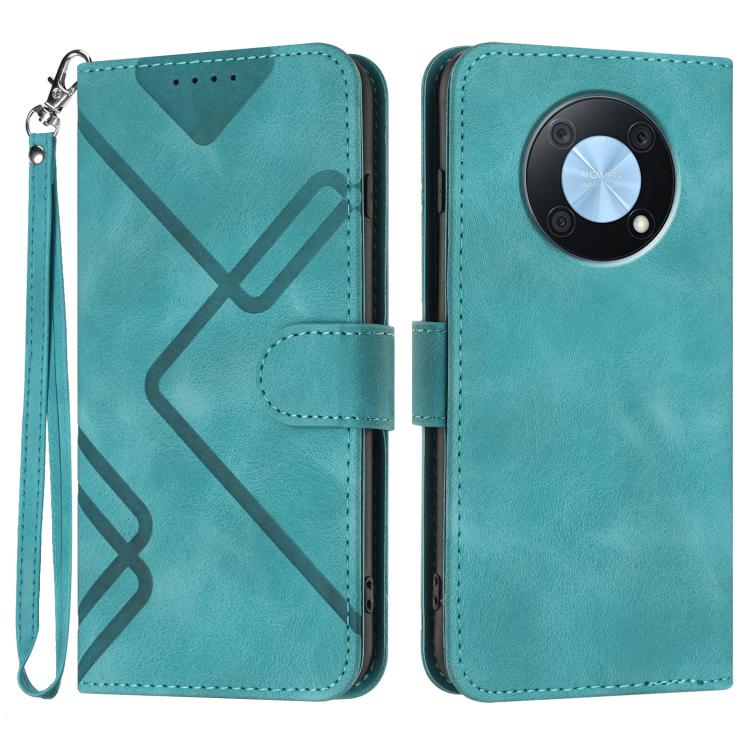 Custodia per cellulare in pelle con motivo a linea, For Huawei Enjoy 70, For Huawei P60 / P60 Pro, For Huawei Enjoy 50 Pro / nova Y90, For Huawei Enjoy 50 / nova Y70