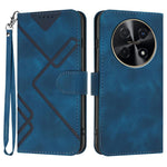 Custodia per cellulare in pelle con motivo a linea, For Huawei nova 12i, For Huawei nova 12s, For Huawei nova Y72, For Huawei nova 12 Pro / nova 12 Ultra