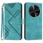 Custodia per cellulare in pelle con motivo a linea, For Huawei nova 12i, For Huawei nova 12s, For Huawei nova Y72, For Huawei nova 12 Pro / nova 12 Ultra