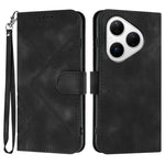 Custodia per cellulare in pelle con motivo a linea, For Huawei Enjoy 80 Plus, For Huawei Pura 80 5G, For Huawei Mate 70 Pro / Mate 70 Pro+, For Huawei Mate 70