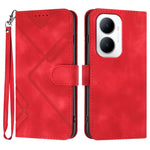 Custodia per cellulare in pelle con motivo a linea, For Huawei Enjoy 80 Plus, For Huawei Pura 80 5G, For Huawei Mate 70 Pro / Mate 70 Pro+, For Huawei Mate 70