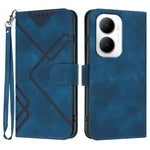 Custodia per cellulare in pelle con motivo a linea, For Huawei Enjoy 80 Plus, For Huawei Pura 80 5G, For Huawei Mate 70 Pro / Mate 70 Pro+, For Huawei Mate 70