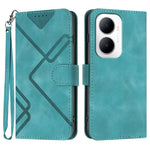 Custodia per cellulare in pelle con motivo a linea, For Huawei Enjoy 80 Plus, For Huawei Pura 80 5G, For Huawei Mate 70 Pro / Mate 70 Pro+, For Huawei Mate 70