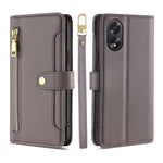 Custodia per telefono in pelle con portafoglio con cerniera a tracolla Lite Sheep Texture, For OPPO Reno11 F 5G, For OPPO Find X7 5G, For OPPO Find X7 Ultra 5G, For OPPO A38 4G / A18 4G