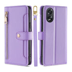 Custodia per telefono in pelle con portafoglio con cerniera a tracolla Lite Sheep Texture, For OPPO Reno11 F 5G, For OPPO Find X7 5G, For OPPO Find X7 Ultra 5G, For OPPO A38 4G / A18 4G