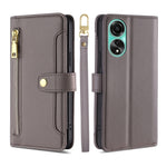 Custodia per telefono in pelle con portafoglio con cerniera a tracolla Lite Sheep Texture, For OPPO A78 4G, For OPPO Reno10 Pro+ 5G, For OPPO A1 5G, For OPPO Reno8 T 4G