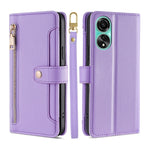 Custodia per telefono in pelle con portafoglio con cerniera a tracolla Lite Sheep Texture, For OPPO A78 4G, For OPPO Reno10 Pro+ 5G, For OPPO A1 5G, For OPPO Reno8 T 4G