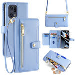 Custodia per telefono in pelle con portafoglio con cerniera a tracolla Lite Sheep Texture, For OPPO Reno8 T 5G / A1 Pro 5G, For OPPO Reno7 4G / F21 Pro 4G, For OPPO Find X5 Pro