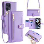 Custodia per telefono in pelle con portafoglio con cerniera a tracolla Lite Sheep Texture, For OPPO Reno8 T 5G / A1 Pro 5G, For OPPO Reno7 4G / F21 Pro 4G, For OPPO Find X5 Pro