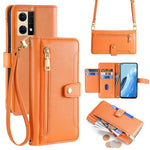Custodia per telefono in pelle con portafoglio con cerniera a tracolla Lite Sheep Texture, For OPPO Reno8 T 5G / A1 Pro 5G, For OPPO Reno7 4G / F21 Pro 4G, For OPPO Find X5 Pro