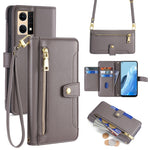 Custodia per telefono in pelle con portafoglio con cerniera a tracolla Lite Sheep Texture, For OPPO Reno8 T 5G / A1 Pro 5G, For OPPO Reno7 4G / F21 Pro 4G, For OPPO Find X5 Pro