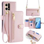 Custodia per telefono in pelle con portafoglio con cerniera a tracolla Lite Sheep Texture, For OPPO Reno8 T 5G / A1 Pro 5G, For OPPO Reno7 4G / F21 Pro 4G, For OPPO Find X5 Pro