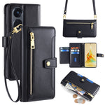 Custodia per telefono in pelle con portafoglio con cerniera a tracolla Lite Sheep Texture, For OPPO Reno8 T 5G / A1 Pro 5G, For OPPO Reno7 4G / F21 Pro 4G, For OPPO Find X5 Pro