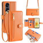 Custodia per telefono in pelle con portafoglio con cerniera a tracolla Lite Sheep Texture, For OPPO Reno8 T 5G / A1 Pro 5G, For OPPO Reno7 4G / F21 Pro 4G, For OPPO Find X5 Pro