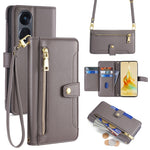 Custodia per telefono in pelle con portafoglio con cerniera a tracolla Lite Sheep Texture, For OPPO Reno8 T 5G / A1 Pro 5G, For OPPO Reno7 4G / F21 Pro 4G, For OPPO Find X5 Pro